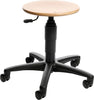 Drehhocker TOPSTAR,  TEC 60 Holz Rundsitz Sitzhöhe 390-520 mm mit Rollen
