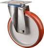 Lenkrolle BS ROLLEN,  125mm H100.B26 Platte,Polyure,ER,GL H100.B26.125 BS ROLLEN