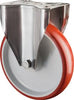 Bockrolle BS ROLLEN,  150mm H110.B26 Platte,Polyure,ER,GL H110.B26.150 BS ROLLEN