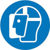 Gebotsschild NEUTRAL,  Folie D200 mm Gesichtsschutzschild benutzen