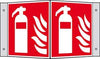 Brandschutzschild NEUTRAL,  Alu B200xH200 mm Winkel Feuerlöscher langnachleuchtend