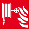 Brandschutzschild NEUTRAL,  Folie B150xH150 mm Löschschlauch langnachleuchtend