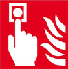 Brandschutzschild NEUTRAL,  Folie B200xH200 mm Brandmelder langnachleuchtend