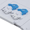 Zubehör für ProfiPlus EuroBox PRECITOOL, Schiebescharnierverschl. f.Eurobox,blau (VE4St.)
