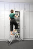 Alu-Klapptreppe MUNK,  3 Stufen ohne Bügel Höhe o. Stufe 0,64 m Arbeitshöhe bis 2,70 m
