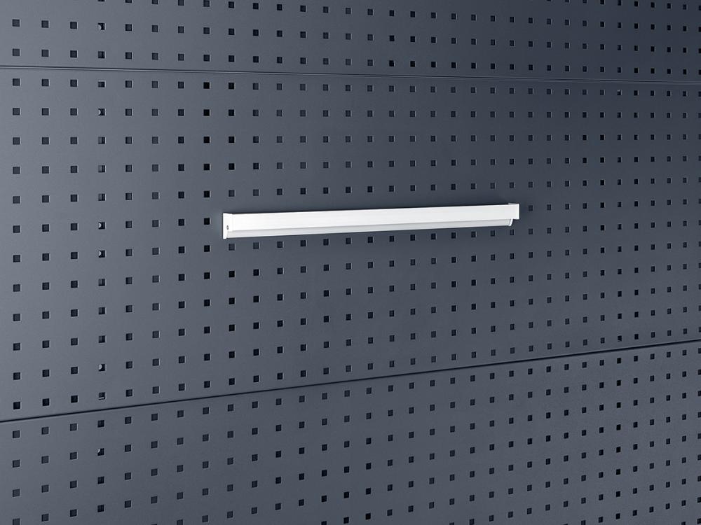 Präsentationsschiene BOTT,  B500xT10xH50 mm A4 hoch für Lochplatten für Lochplatten