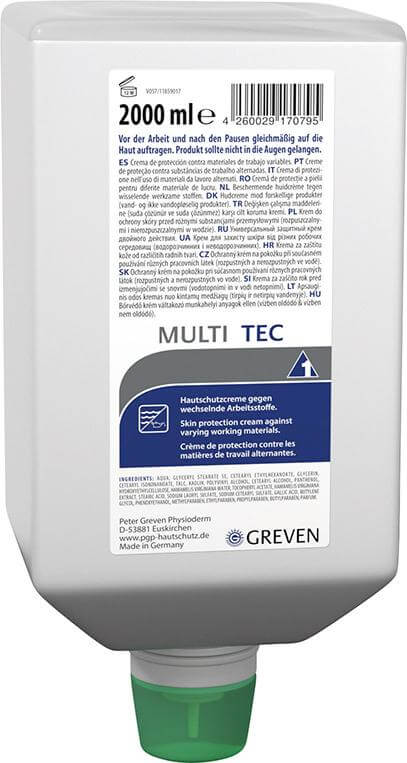 Hautschutzcreme GREVEN,  Greven Multi-tec,2000ml Variofl.
