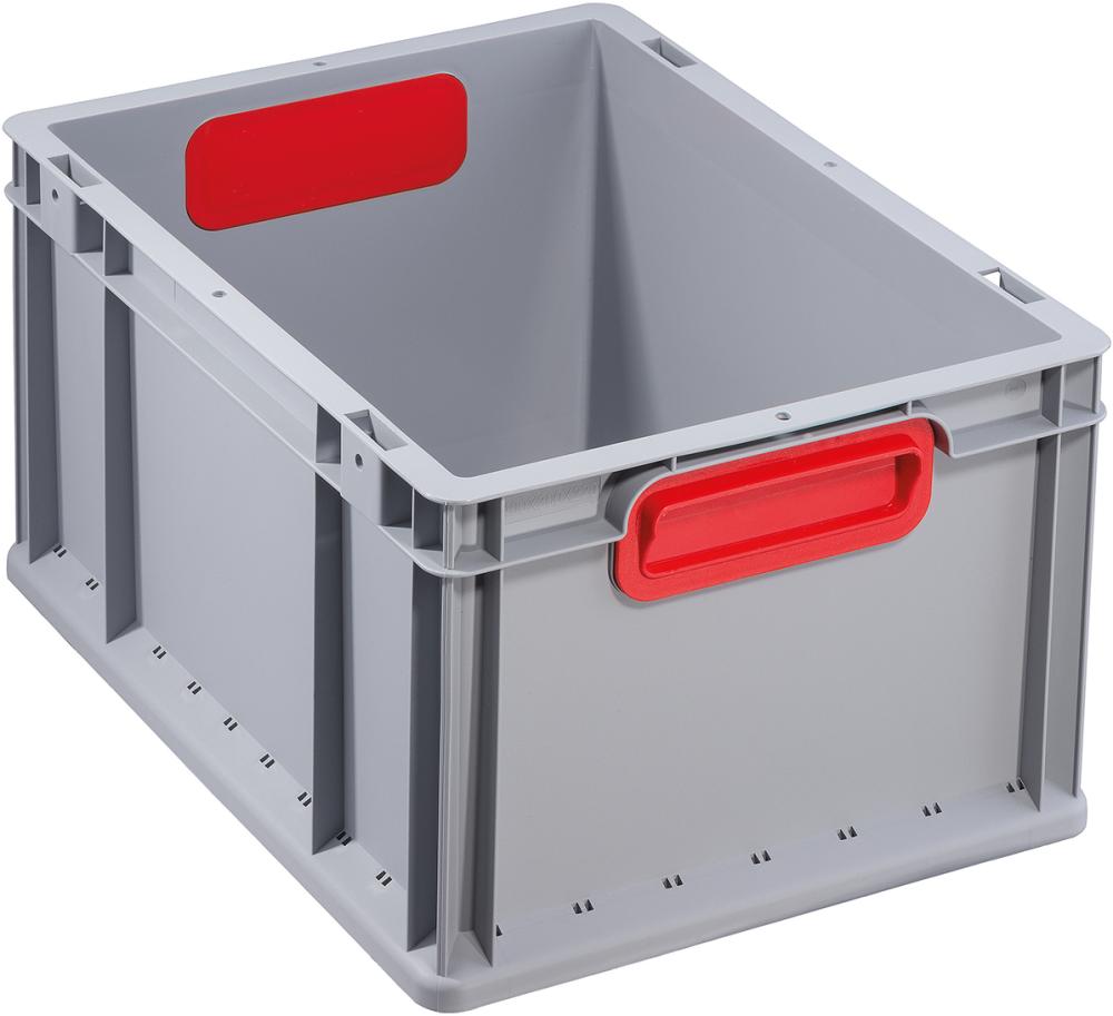 EuroBox PRECITOOL,  422,400x300x220mmGriffe geschl.,grau/rot