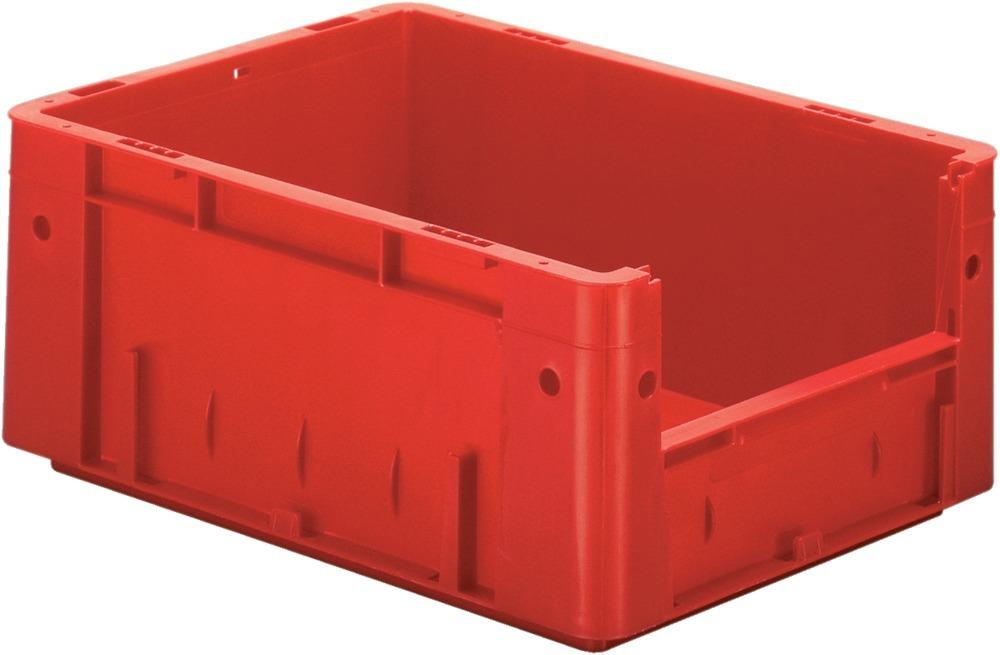 Sichtlagerkasten LA-KA-PE,  rot B300xT400xH175 mm Auflast 500kg, VE 4 Stk. ohne Griffloch LA-KA-PE