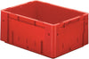 Transport-Stapelkasten LA-KA-PE,  B400xT300xH175 mm rot Auflast 600kg ohne Griffloch LA-KA-PE
