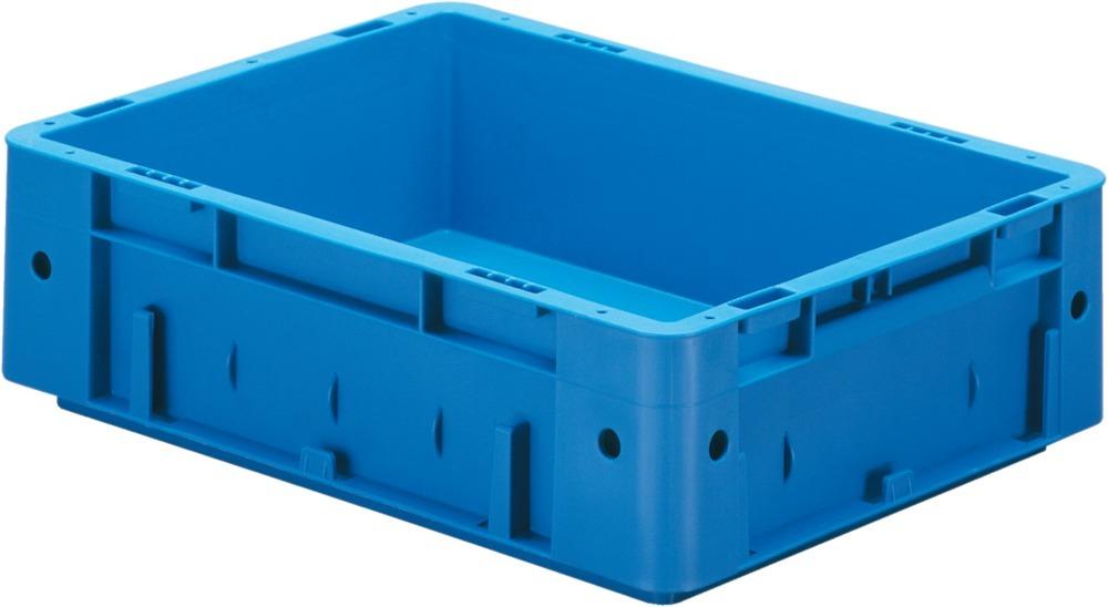 Transport-Stapelkasten LA-KA-PE,  B400xT300xH120 mm blau Auflast 600kg ohne Griffloch LA-KA-PE