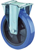 Bockrolle BS ROLLEN,  100mm L410 Platte,Elastik blau,RL L410.B61.101 BS ROLLEN