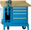 Mob.Werkbank LOKOMA,  FMW100/4 o.Kabelaufroller RAL5012 LOKOMA