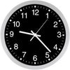 Quarz-Wanduhr BÜRK MOBATIME,  D300 eleg. Ziffernblatt sw, Zahlen Mobatime