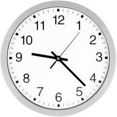 Quarz-Wanduhr BÜRK MOBATIME,  D300 eleg. Ziffernblatt we, Zahlen Mobatime