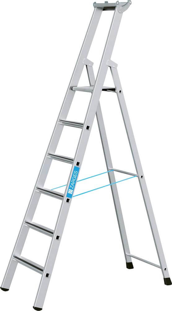 Stufenleiter ZARGES,  Saferstep S 8 Stufen Plattformhöhe 2,12 m Arbeitshöhe 4,15 m ZARGES