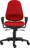 Bandscheibenstuhl SITWELL,  Profi Ultra M rot belastbar bis 100 kg Bezug: 100 % Polyester
