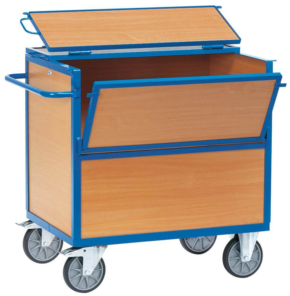 Holzkastenwagen FETRA,  2853 1200x800mm m.Deckel fetra
