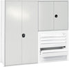 Flügeltür SCHULTE LAGERTECHNIK,  B1000xH1000 mm RAL 7035 verschiedenschließend