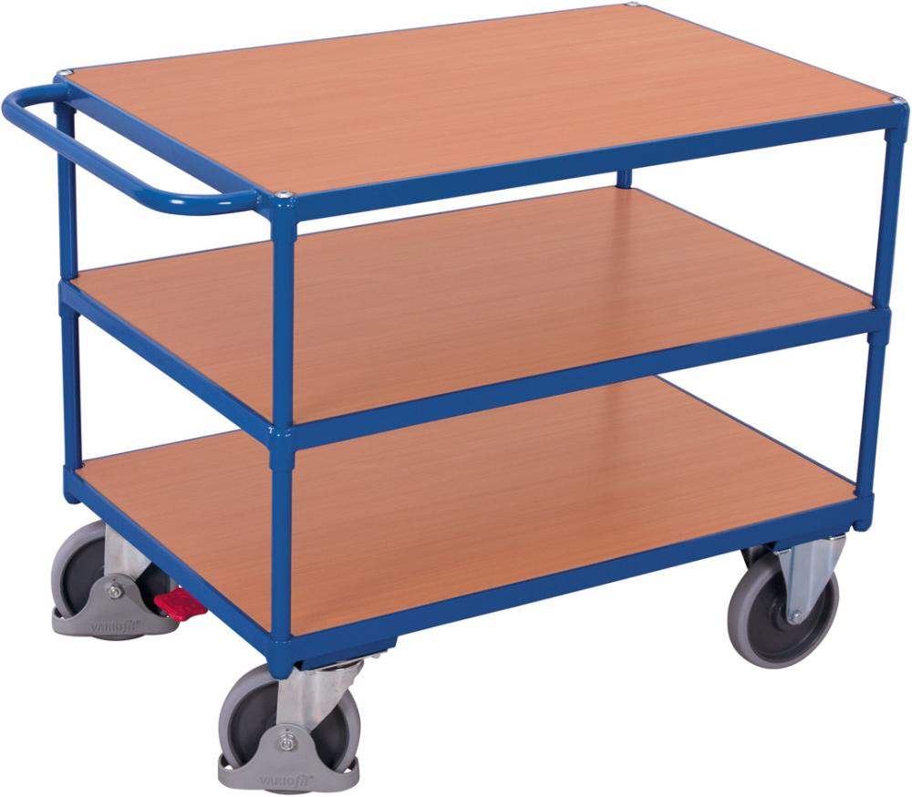 Tischwagen VARIOFIT,  500 kg 1200x800 mm 3 Böden VarioFit