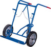 Stahlflaschenkarre VARIOFIT,  150 kg2x40-50 l Gummi, Stützr. VarioFit