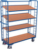 Etagenwagen VARIOFIT,  400 kg 2 Wand1570x635x1855 mm 4 Böden VarioFit