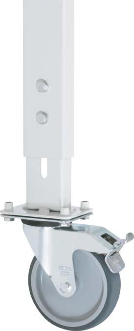 Rollensatz RAU,  D125mm für Arbeitstisch Tom 4 Lenkrollen