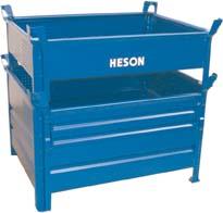 Stapelbehälter NEUTRAL,  RAL5010 B1200xT1000xH300 mm Nutzlast 1t Auflast 5t geschlossen