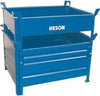 Stapelbehälter NEUTRAL,  RAL5010 B1200xT1000xH300 mm Nutzlast0,5t Auflast2,5t geschlossen