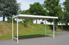 Überdachung WSM,  Mod. Leipzig B4300xT2200xH2350 mm RAL 9002 grauweiß Grundfeld einseitig