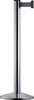 Barrier post NEUTRAL, chrome, belt 2,3m silver-grey
