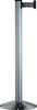 Absperrpfosten NEUTRAL,  Satin, Gurt 3,7m rot