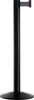 Absperrpfosten NEUTRAL,  schwarz, Gurt 2,3m blau
