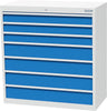 Schubladenschrank BEDRUNKA + HIRTH,  T500 980mm, 7 Sbl. VA