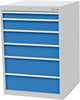 Schubladenschrank BEDRUNKA + HIRTH,  705 6 Sbl. VA