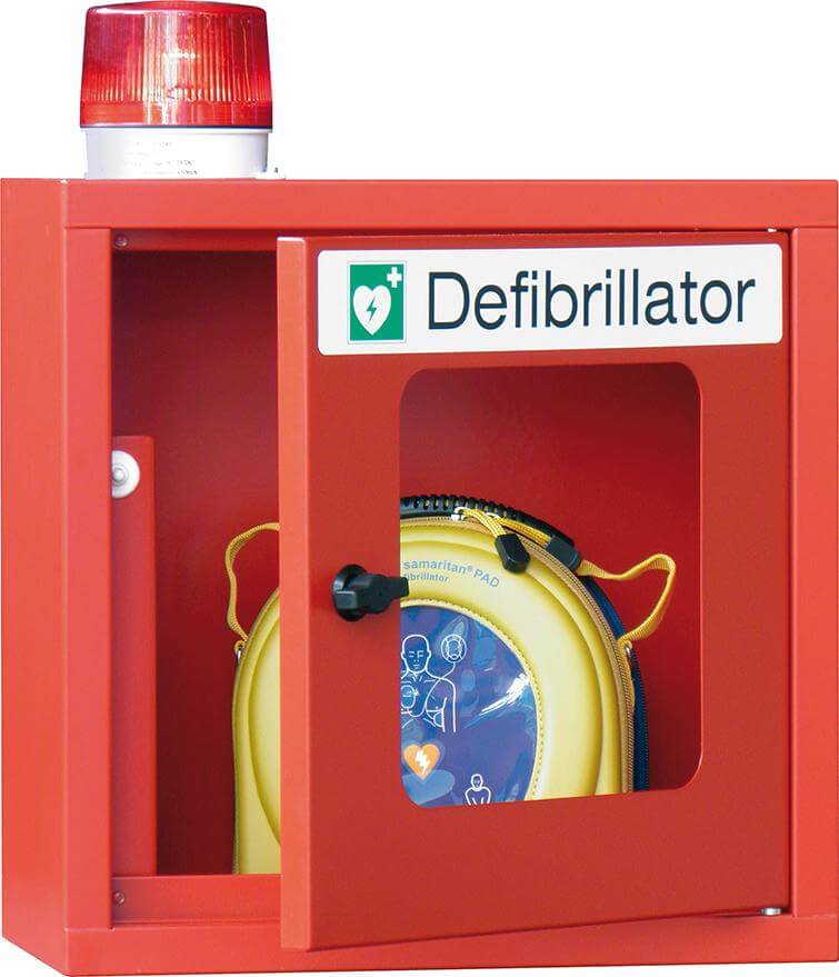 Hängeschrank PAVOY,  f. Defibr. 400x400x220.m.Alarm ak.+o