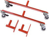 Scherengitter DANCOP,  H 1050mm, L bis 3600mm rot/weiß Wandbefestigung/Rollenfuß