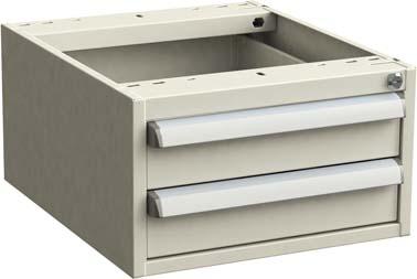 Schubladenblock TRESTON,  45/26 ESD hellgrau RAL 7035, 2x100