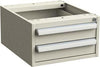 Schubladenblock TRESTON,  45/26 ESD hellgrau RAL 7035, 2x100