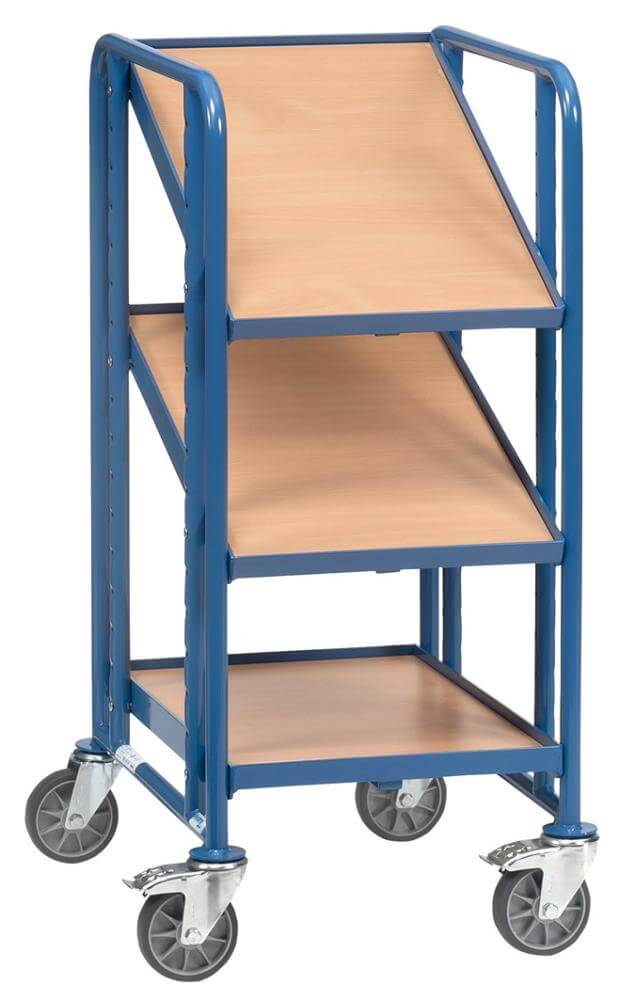 Eurokasten-Wagen FETRA,  2381 200kg 3Eb. 610x410mm Holzfetra