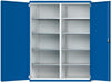 Schwerlastschrank ANKE,  B1485xT400xH1950mm RAL7035/5010 m.Mittelwand8 Böden