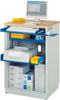 Computer-Tisch RAU,  B720xT660xH1100 mm RAL 7035/5010 stationär ohne Monitorgehäuse