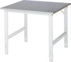 Arbeitstisch RAU,  Tom - Stahlblechbelag-Platte B1000xT 1000xH760-1080mm Stahlblechbelag-Platte