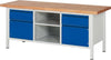 Werkbank RAU,  Basic B2000xT700xH840mm RAL 7035/5010 BMP: 40 mm 2 Schubladen,2 Türen