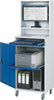 Computer-Schrank RAU,  B650xT520xH1895 mm RAL 7035/5010 mobil Gehäuse mit Tür