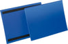 Etikettentasche DURABLE,  B297xH210 mm A4 quer blau, magnetisch VE 50 Stück