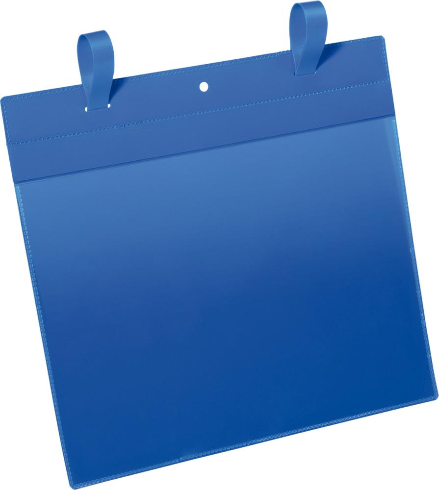 Dokumententasche DURABLE,  B210xH297 mm A4 quer blau mit Lasche VE 50 Stück