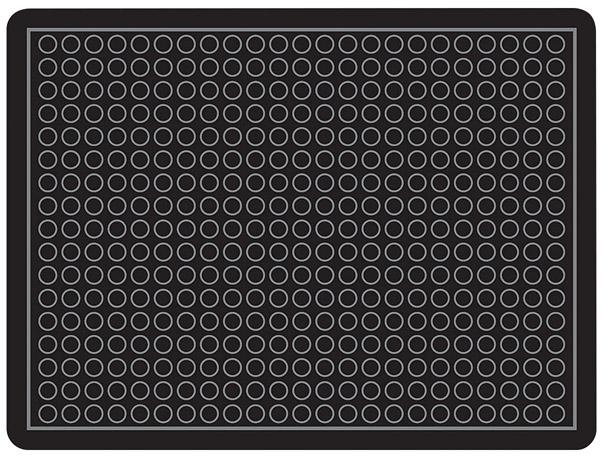 Arbeitsplatzmatte MILTEX,  YOGA LOCK Basic schwarz B90xT120 cm Einzelmatte
