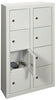 Kleinfach-Wandschrank PAVOY,  H815xB460xT200 mm 2x4 Fächer RAL7035 Türen glatt
