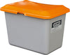 Streugutbehälter CEMO,  200 l B890xT600xH640 mm ohne Entnahmeöffnung grau/orange